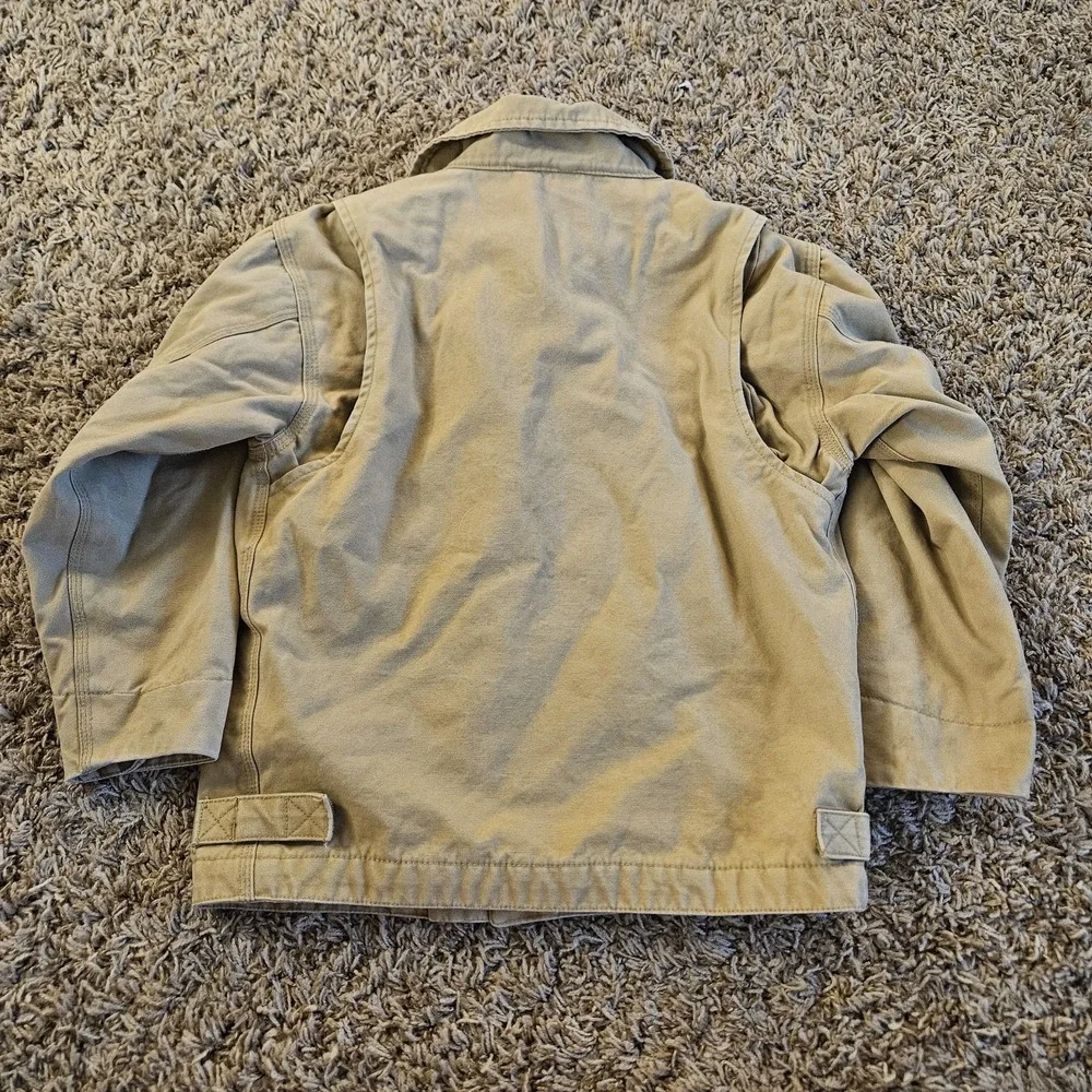 Gap Utility Field Jacket Boys Size S (5-6) Brown Button Up Pockets Collared